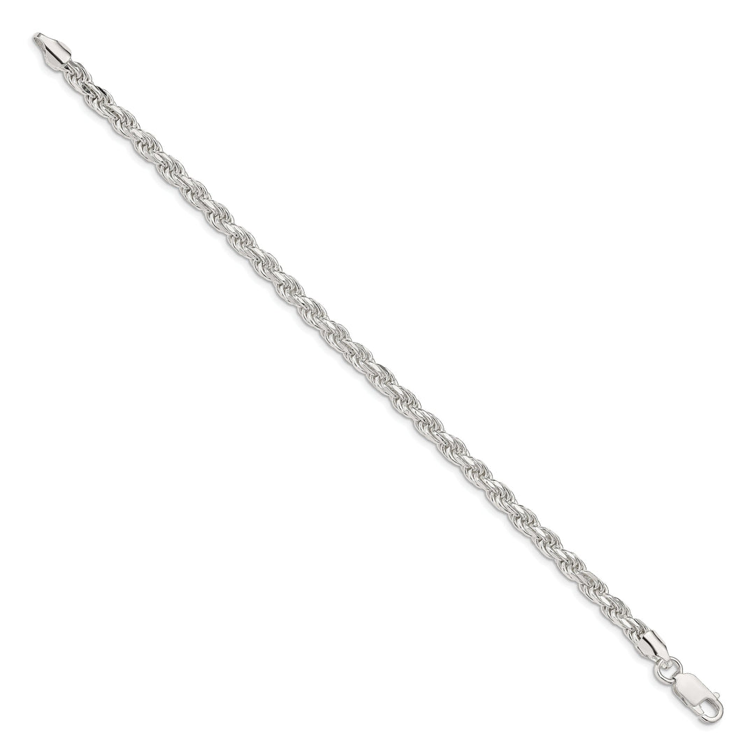 Silver Polished D.C 4.75-mm Solid Rope Chain