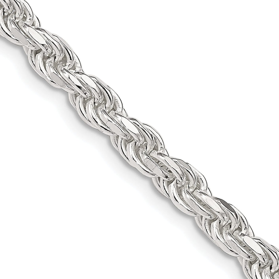 Silver Polished D.C 4.75-mm Solid Rope Chain