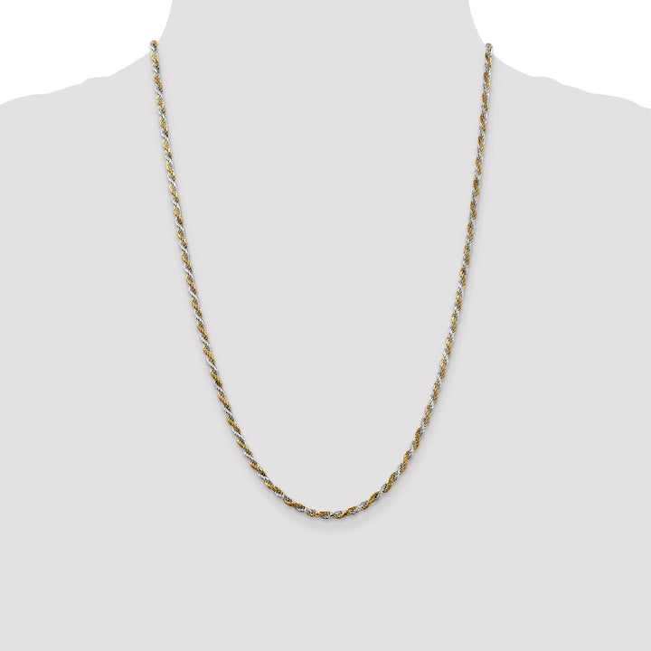 Silver 2.50-mm Rose Vermeil D.C Rope Chain