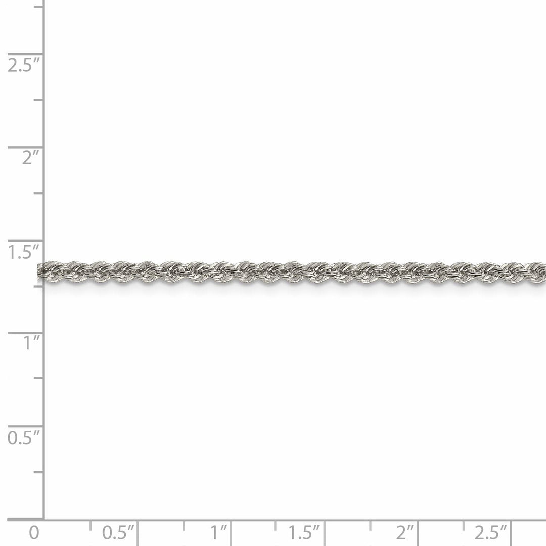 Silver D.C 2.50-mm Solid Twisted Rope Chain
