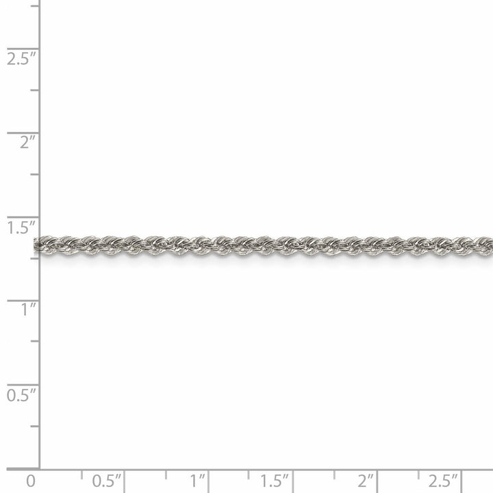 Silver D.C 2.50-mm Solid Twisted Rope Chain
