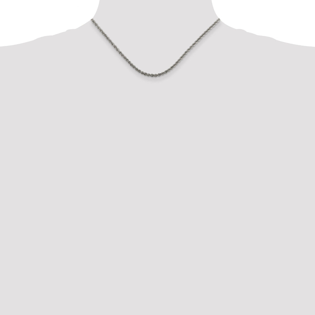 Silver D.C 2.50-mm Solid Twisted Rope Chain