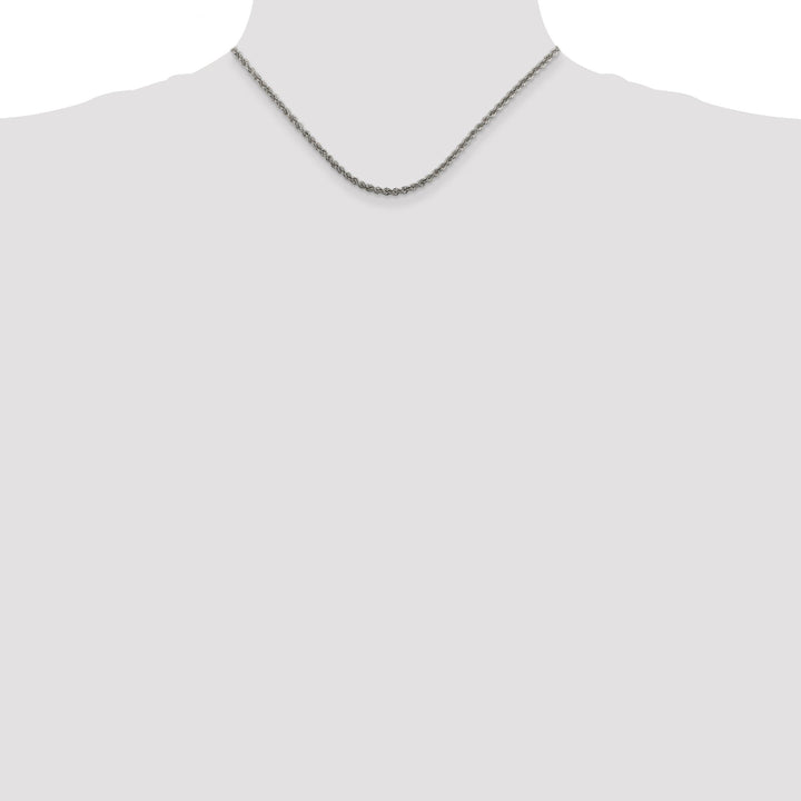 Silver D.C 2.50-mm Solid Twisted Rope Chain