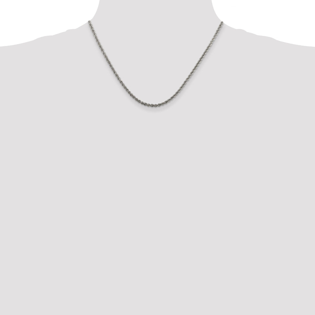 Silver D.C 2.50-mm Solid Twisted Rope Chain