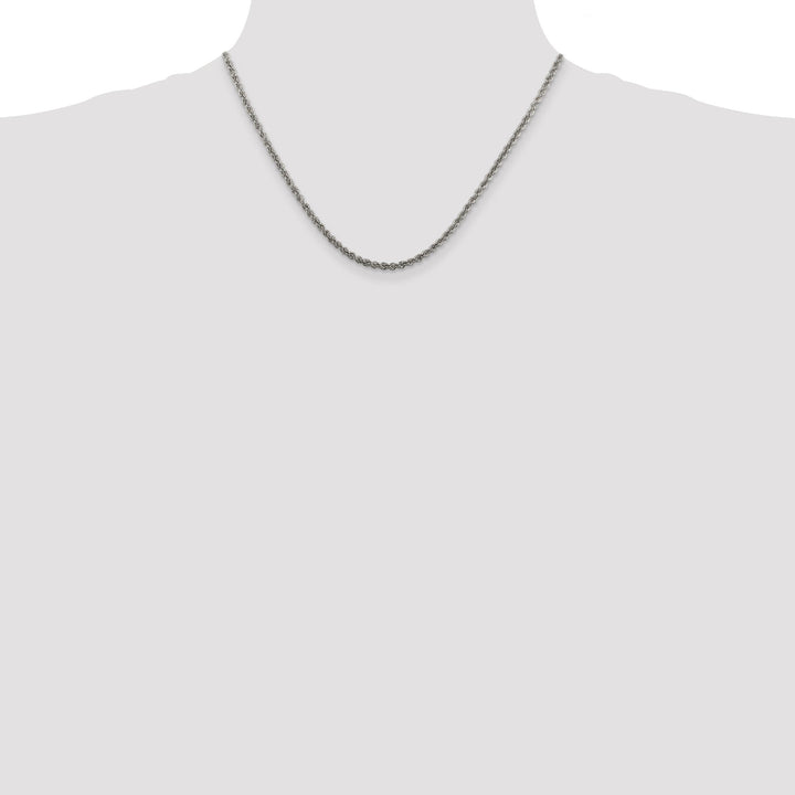 Silver D.C 2.50-mm Solid Twisted Rope Chain