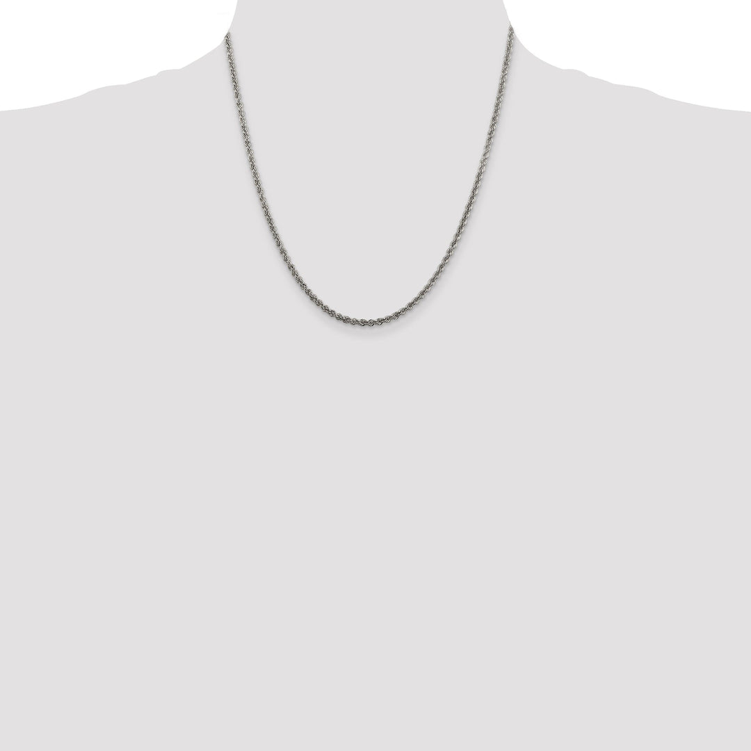 Silver D.C 2.50-mm Solid Twisted Rope Chain