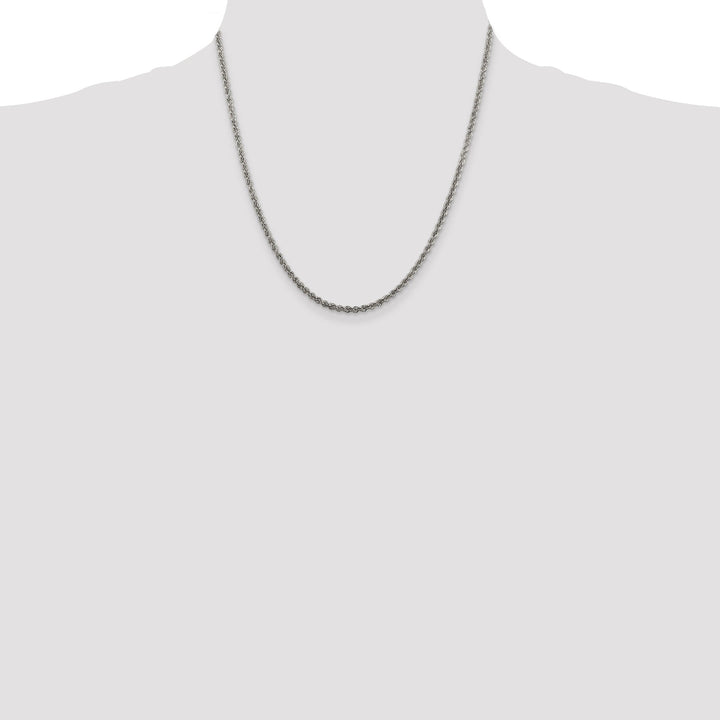 Silver D.C 2.50-mm Solid Twisted Rope Chain