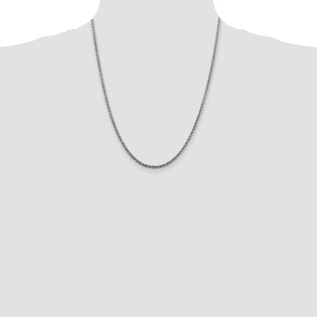 Silver D.C 2.50-mm Solid Twisted Rope Chain
