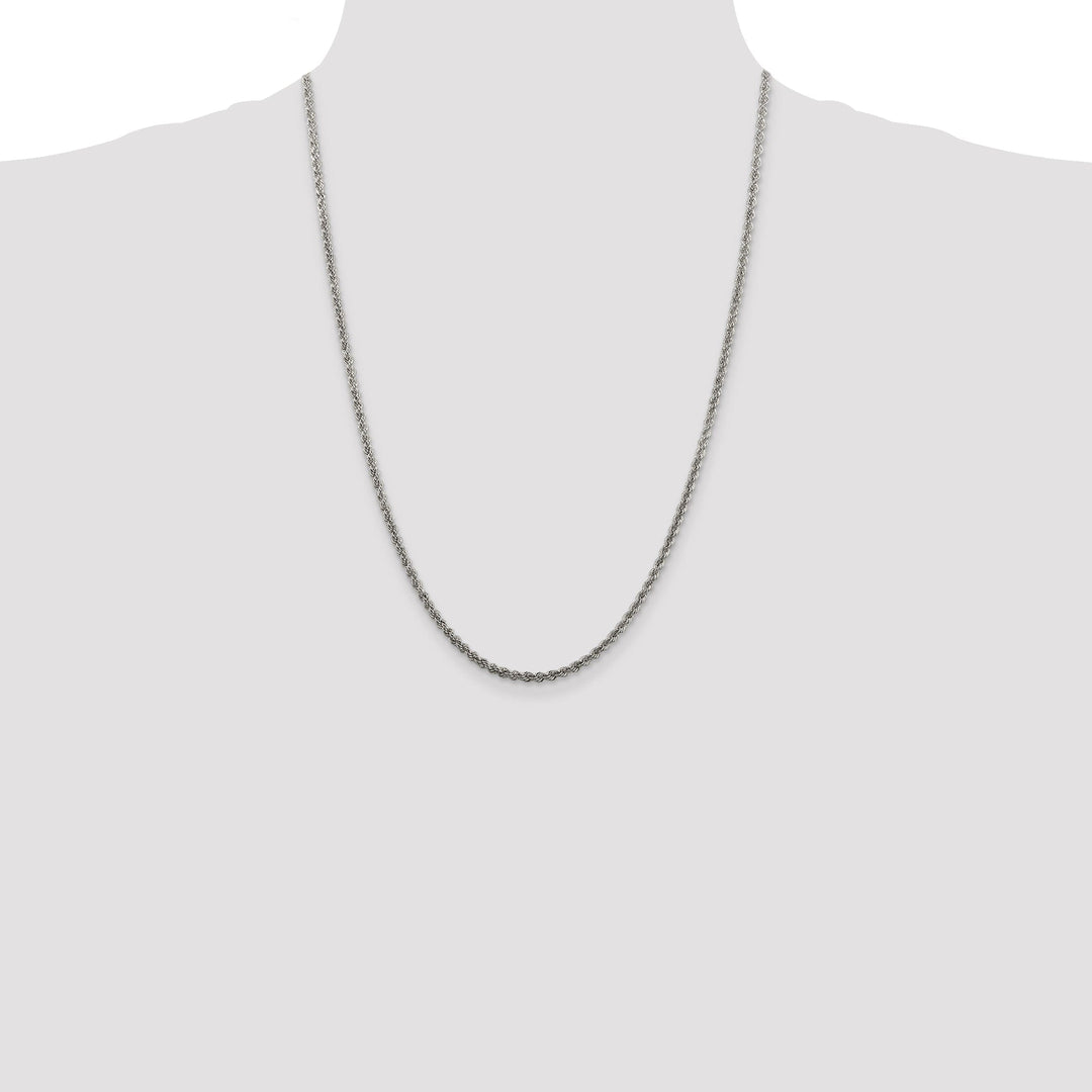Silver D.C 2.50-mm Solid Twisted Rope Chain