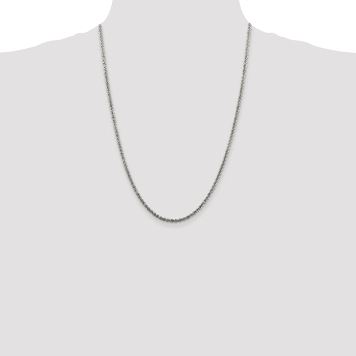 Silver D.C 2.50-mm Solid Twisted Rope Chain