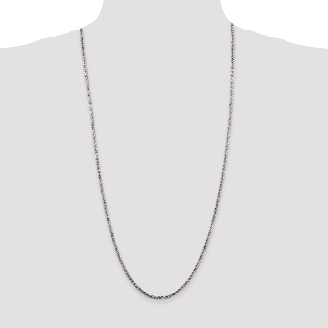 Silver D.C 2.50-mm Solid Twisted Rope Chain