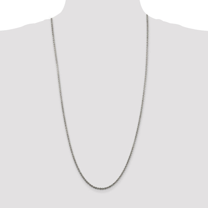 Silver D.C 2.50-mm Solid Twisted Rope Chain