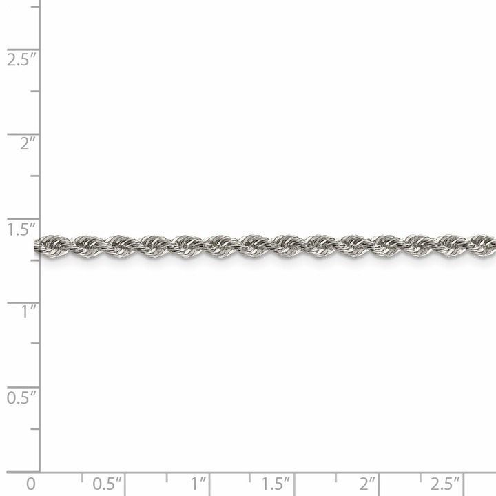 Silver D.C 3.00-mm Solid Twisted Rope Chain