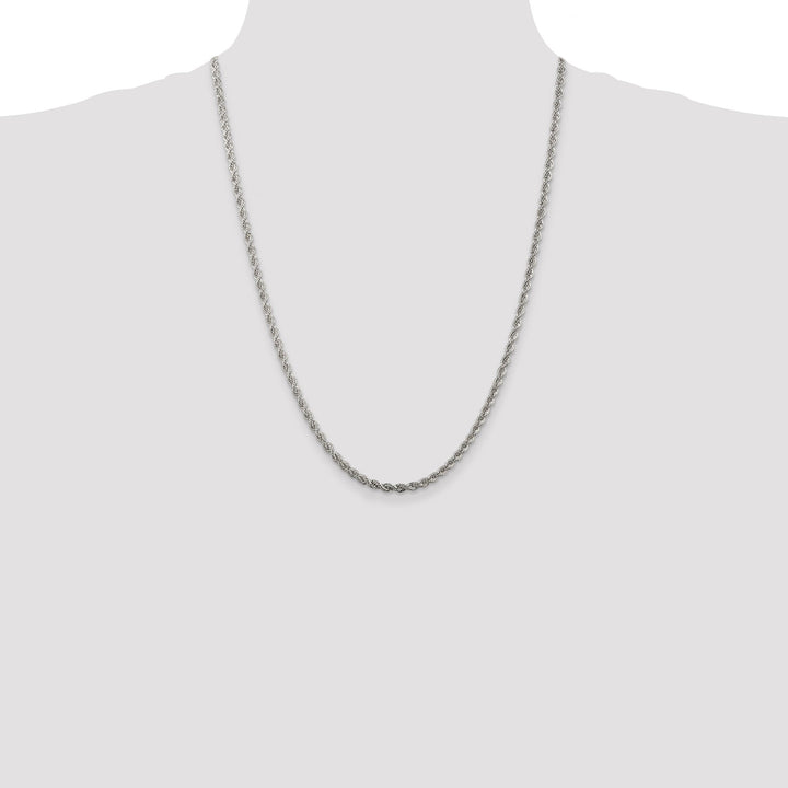 Silver D.C 3.00-mm Solid Twisted Rope Chain