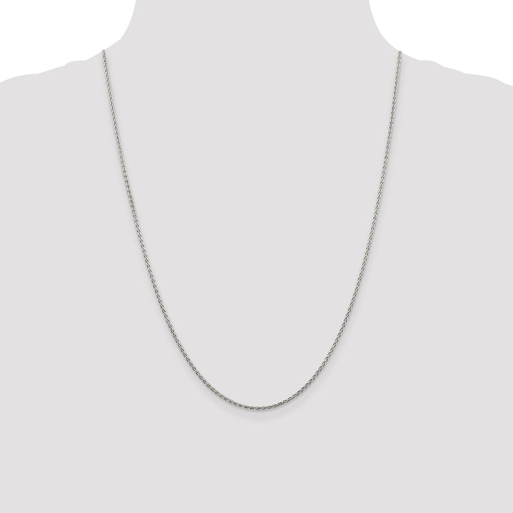 Silver Polished D.C 1.50-mm Solid Spiga Chain