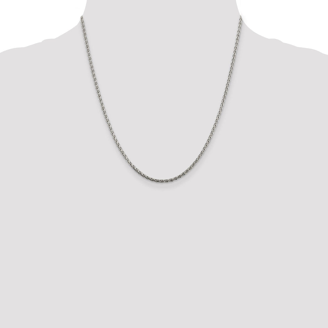 Silver Polished D.C 2.00-mm Solid Spiga Chain