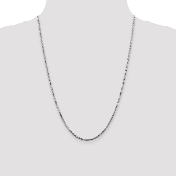 Silver Polished D.C 2.00-mm Solid Spiga Chain