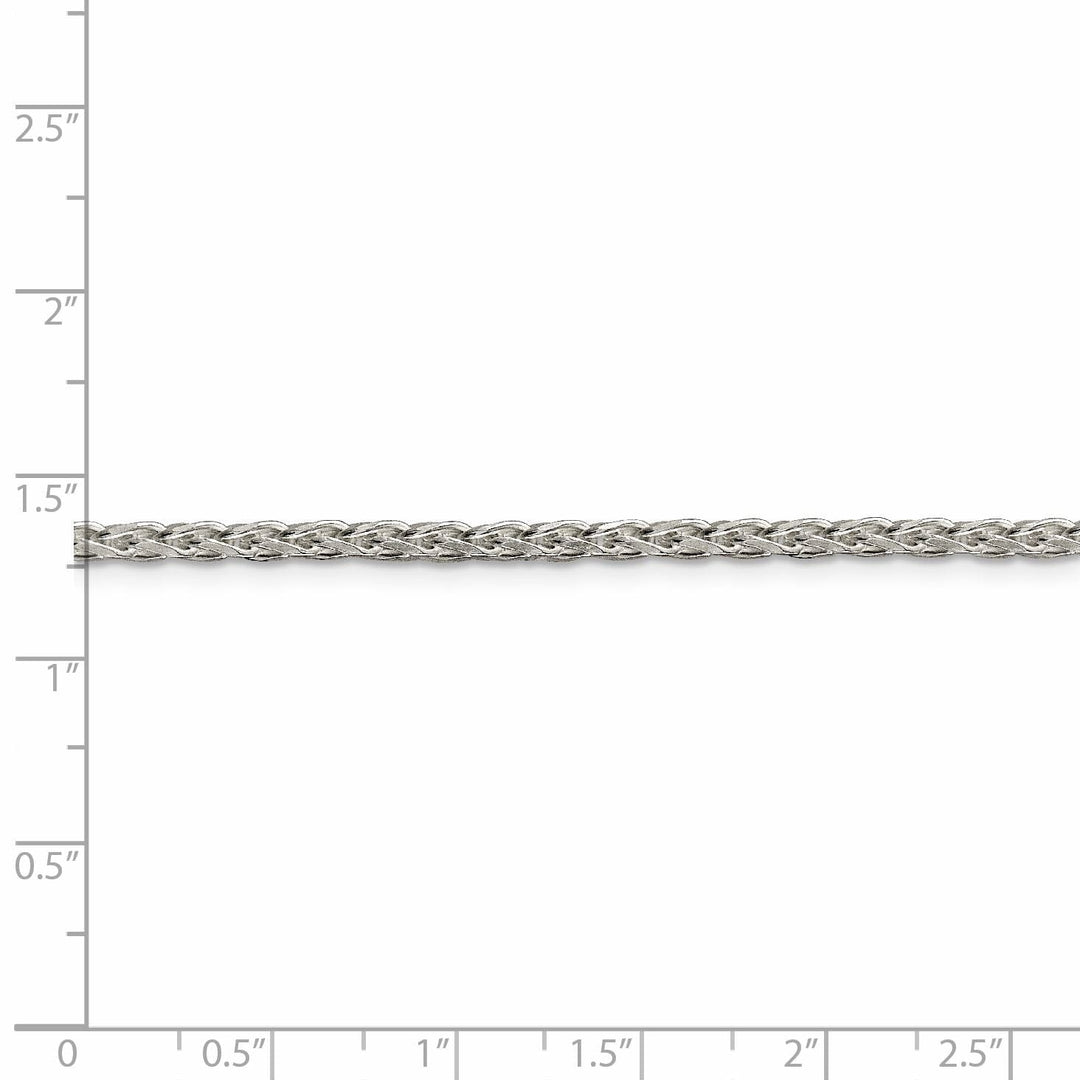 Silver Polished D.C 2.75-mm Solid Spiga Chain