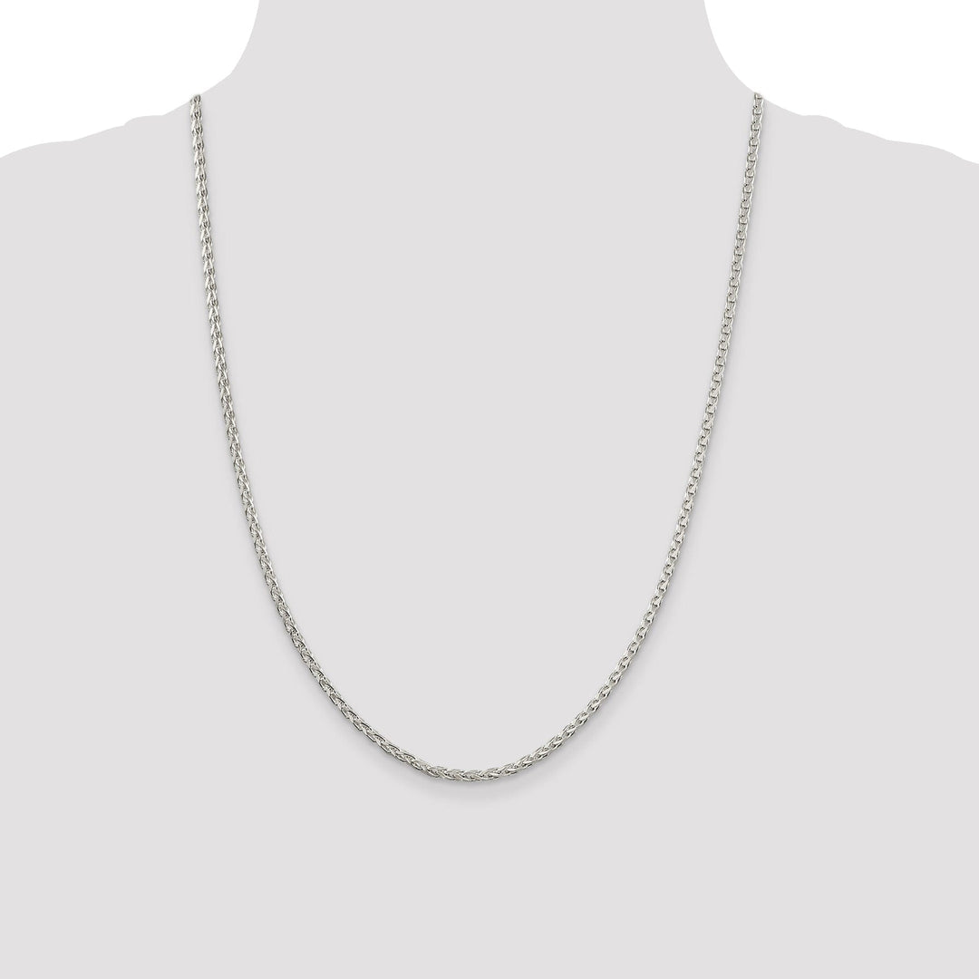 Silver Polished D.C 2.75-mm Solid Spiga Chain