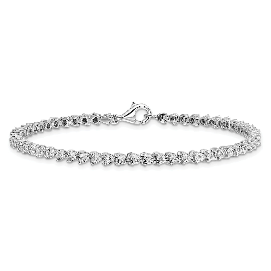 Sterling Silver Diamond Tennis Bracelet