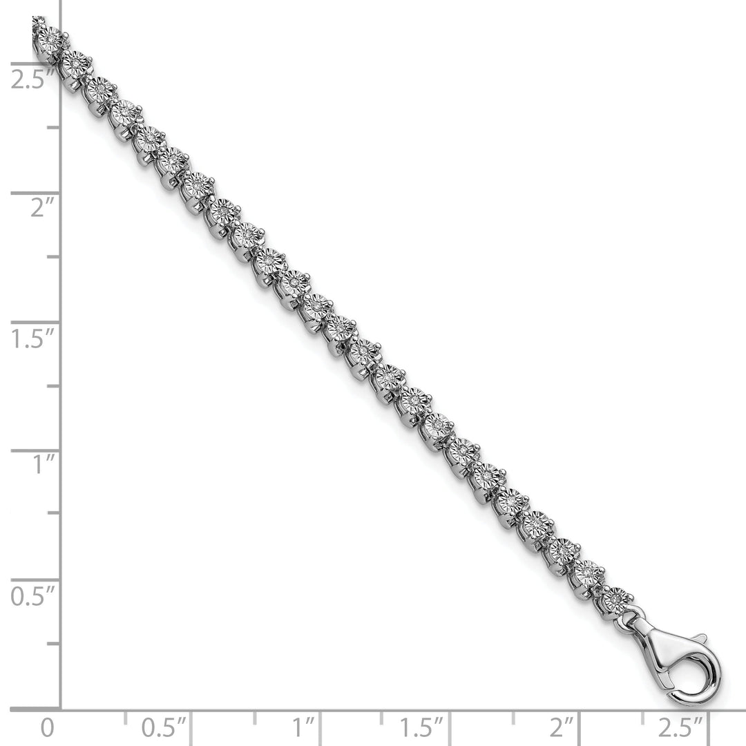 Sterling Silver Diamond Tennis Bracelet