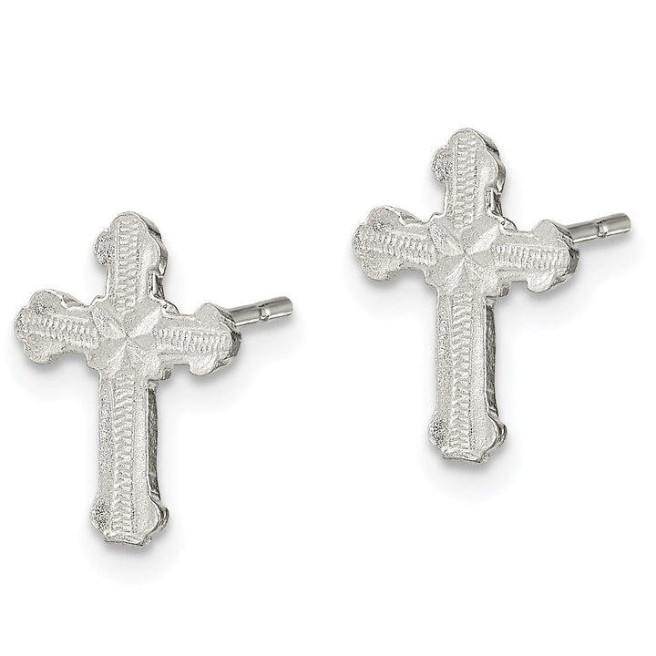 Sterling Silver Cross Mini Earrings