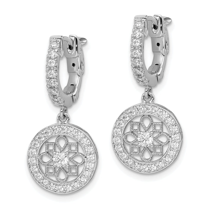 Sterling Silver Hoop Snowflake Earrings