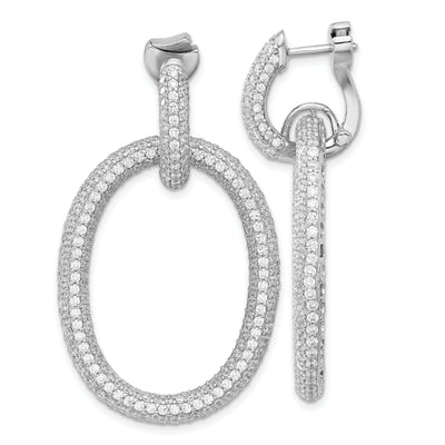 Sterling Silver Oval Hoop Earrings at $ 184.8 only from Jewelryshopping.com