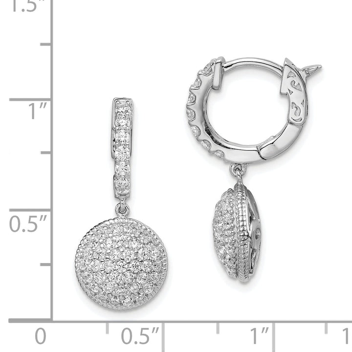 Sterling Silver Hoop Flower Earrings