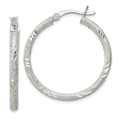 Silver Polished D.C Hollow Hinged Hoop Earrings at $ 22.47 only from Jewelryshopping.com