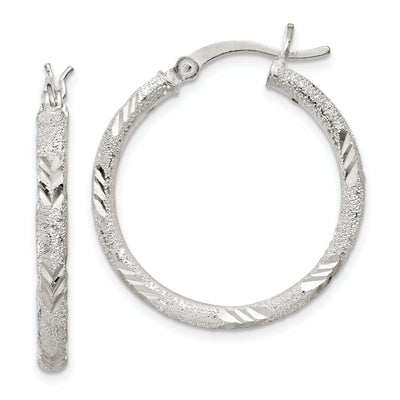 Silver Polished D.C Hollow Hinged Hoop Earrings at $ 20.33 only from Jewelryshopping.com