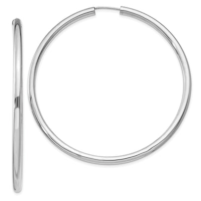 Silver Hollow Endless Tube Hoop Earrings at $ 55.25 only from Jewelryshopping.com