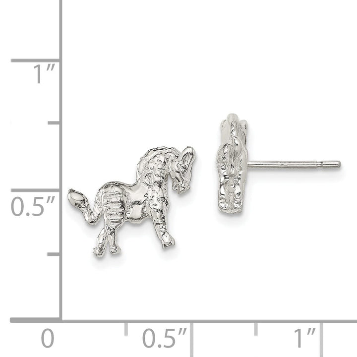 Sterling Silver Unicorn Mini Earrings