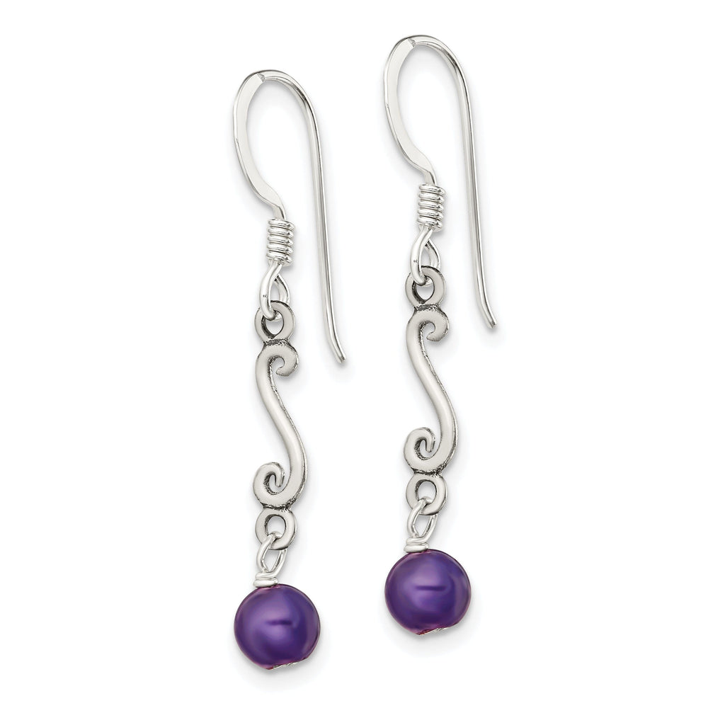 Sterling Silver Amethyst Dangle Earrings