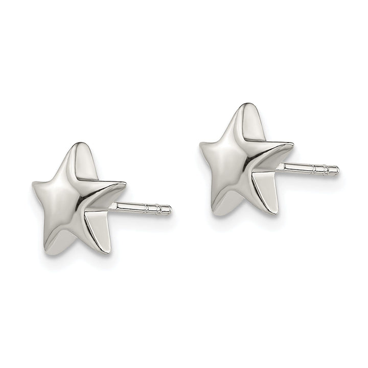 Sterling Silver Star Design Post Earrings