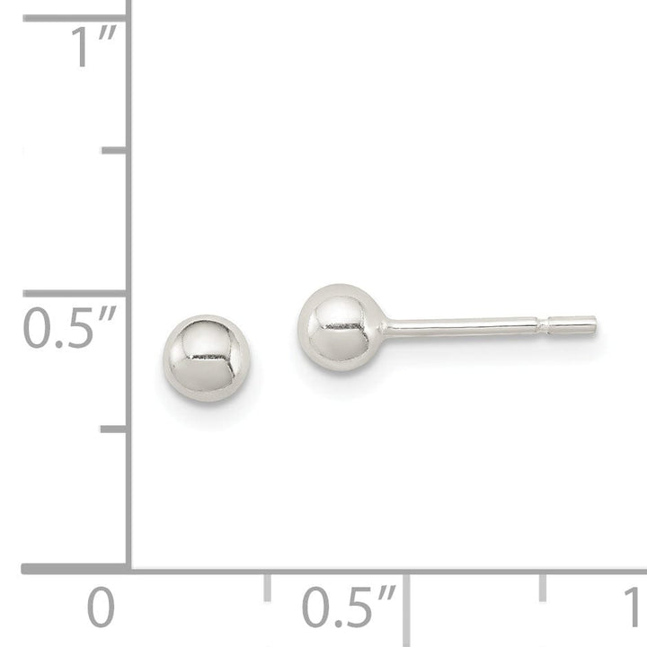 Sterling Silver 4MM Ball Post Earrings