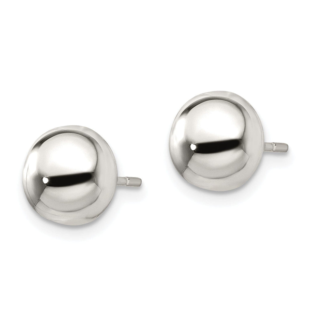 Sterling Silver Polished Button Post Earrings