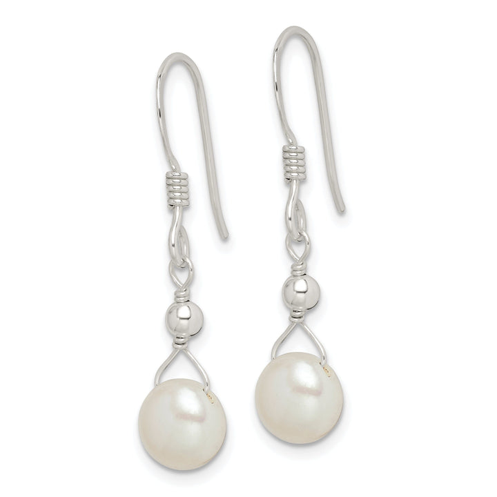 Silver Fresh Water Pearl Dangle Earrings