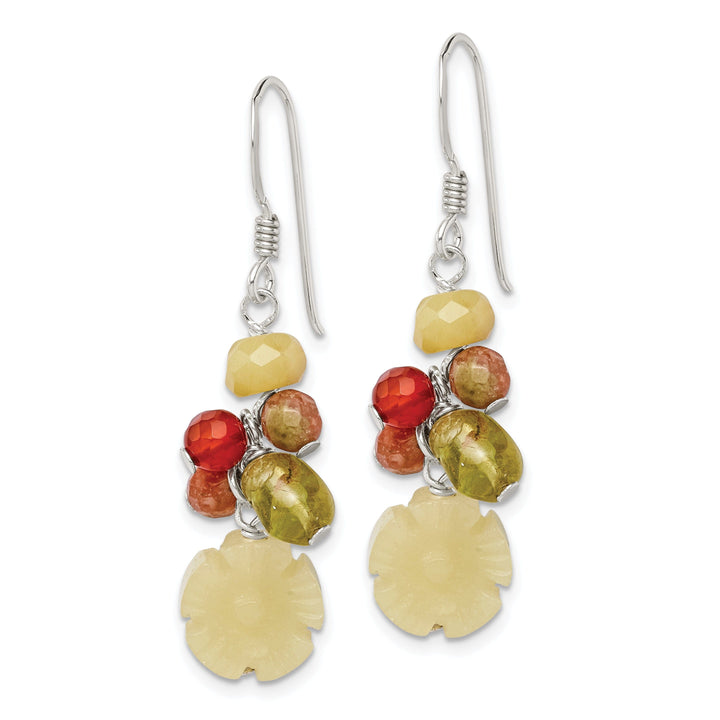 Jade Peridot Aventurine Carnelian Earrings