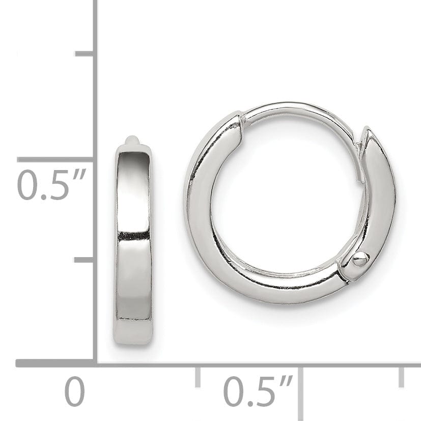Sterling Silver Round Hoop Earrings