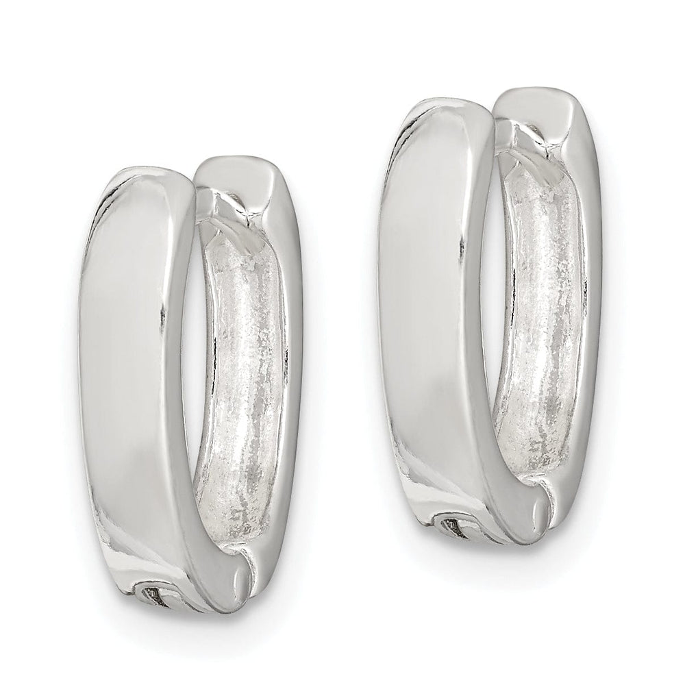 Sterling Silver Oval Hinged Hoop Earrings