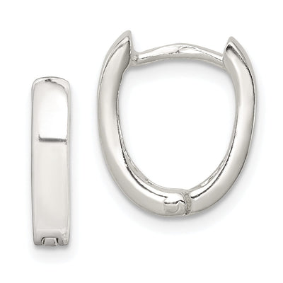 Sterling Silver Oval Hinged Hoop Earrings at $ 15.31 only from Jewelryshopping.com
