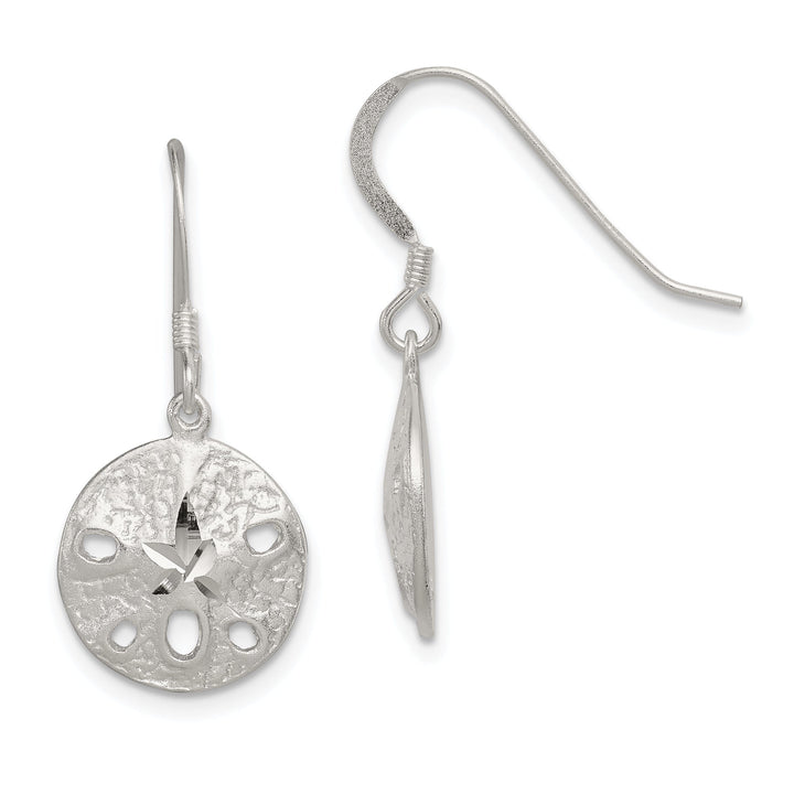 Sterling Silver Sand Dollar Dangle Earrings