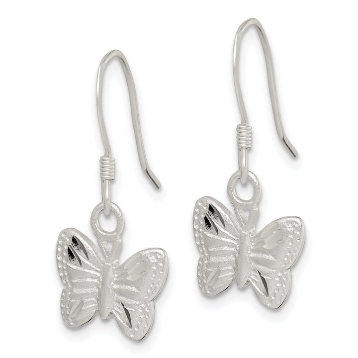 Sterling Silver Polished Butterfly Earrings