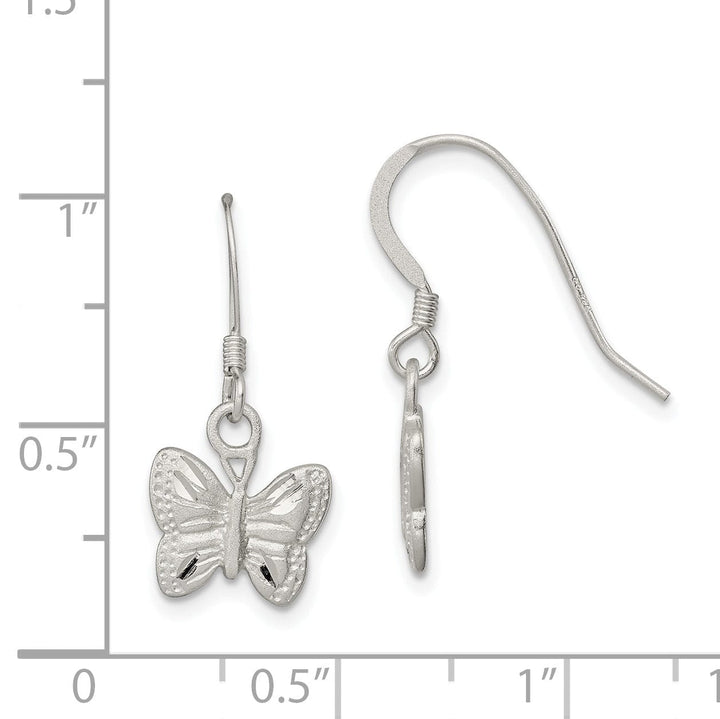 Sterling Silver Polished Butterfly Earrings