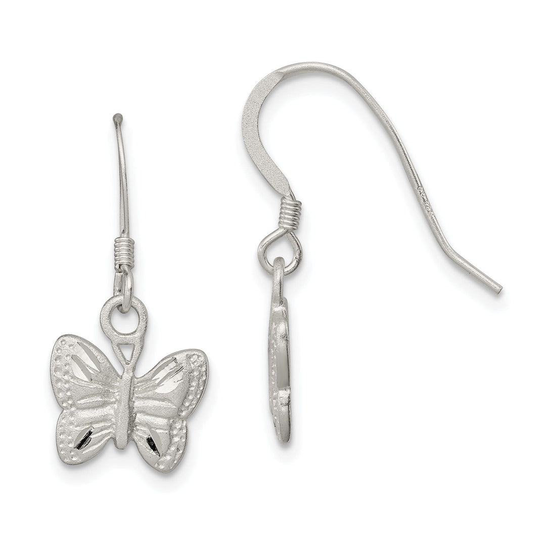 Sterling Silver Polished Butterfly Earrings