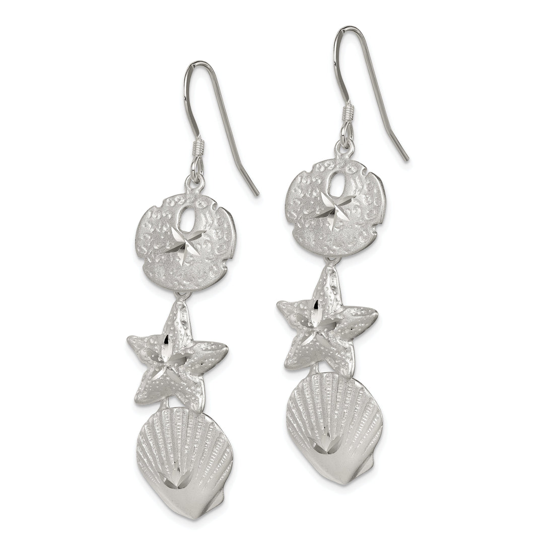 Sterling Silver Sea Life Danlge Earrings