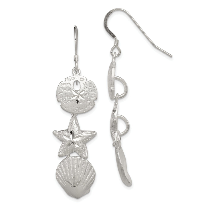 Sterling Silver Sea Life Danlge Earrings