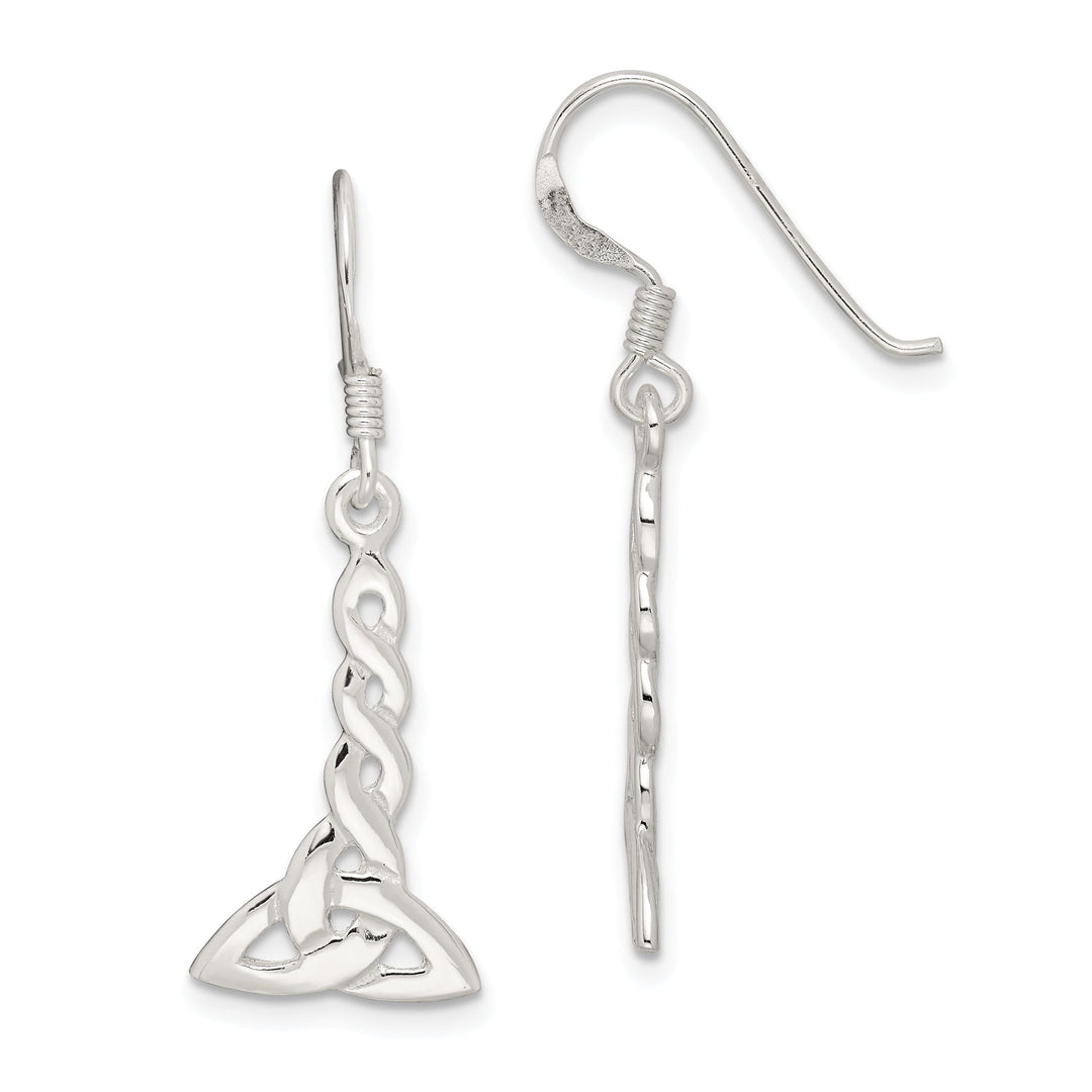 Sterling Silver Decending Celtic Dangle Earrings