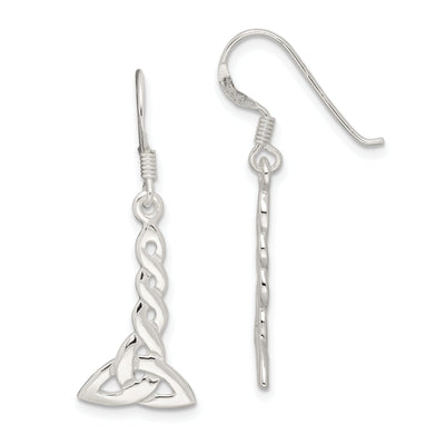Sterling Silver Decending Celtic Dangle Earrings